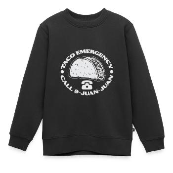 Tacos Taco mexicain Fast-food cadeau - Sweat Premium enfant bio - noir - Devant - AI Model Kid Female (0cm)