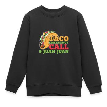 Tacos Taco mexicain Fast-food cadeau - Sweat Premium enfant bio - noir - Devant - AI Model Kid Female (0cm)