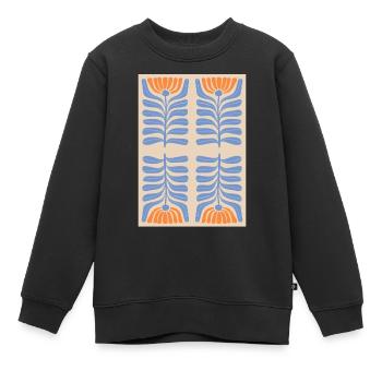 Jugendstil, Arts & Crafts, Aesthetic, Vintage-1900 - Kinder Premium Organic Sweatshirt - Schwarz - Vorne - AI Model Kid Female (0cm)