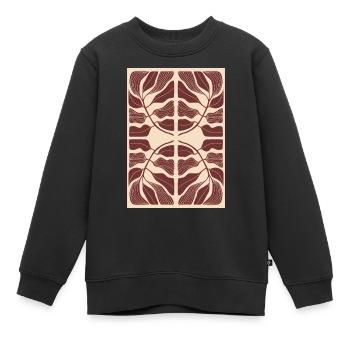 Jugendstil, Arts & Crafts, Aesthetic, Vintage-1900 - Kinder Premium Organic Sweatshirt - Schwarz - Vorne - AI Model Kid Female (0cm)