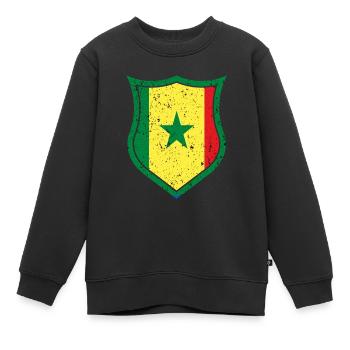 Sénégal - Sweat Premium enfant bio - noir - Devant - AI Model Kid Female (0cm)