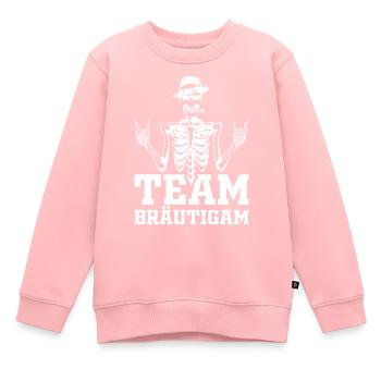 Junggesellenabschied Team Bräutigam - Hochzeit Par - Kinder Premium Organic Sweatshirt - Rosa - Vorne - AI Model Kid Female (0cm)