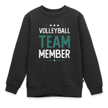 Volleyball Team - Kinder Premium Organic Sweatshirt - Schwarz - Vorne - AI Model Kid Female (0cm)