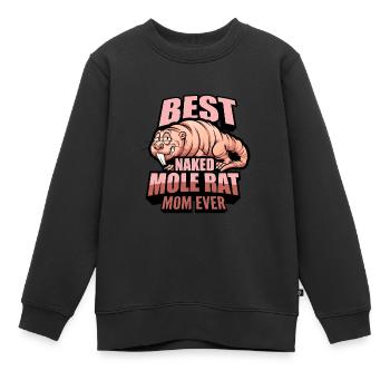 Chiot de sable - Sweat Premium enfant bio - noir - Devant - AI Model Kid Female (0cm)