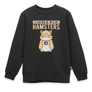 Nagetier Hamster - Kinder Premium Organic Sweatshirt - Schwarz - Vorne - AI Model Kid Female (0cm)