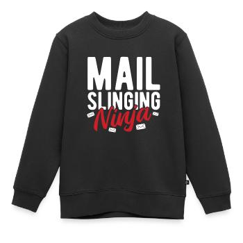 Briefträger Und Paket-Zusteller Für Postboten - Kinder Premium Organic Sweatshirt - Schwarz - Vorne - AI Model Kid Female (0cm)