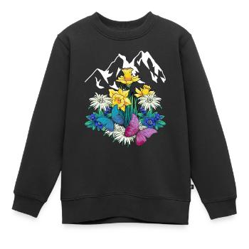 Autriche Tyrol printemps Nature Amoureux de la nature Alm - Sweat Premium enfant bio - noir - Devant - AI Model Kid Female (0cm)