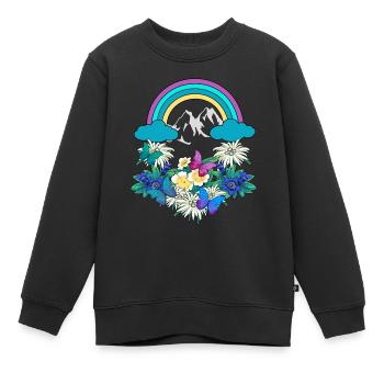 Autriche Tyrol Printemps arc-en-ciel Nature Alm - Sweat Premium enfant bio - noir - Devant - AI Model Kid Female (0cm)