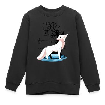 Faune Arctique Pôle Nord Renards Renards Enfants Polaires - Sweat Premium enfant bio - noir - Devant - AI Model Kid Female (0cm)