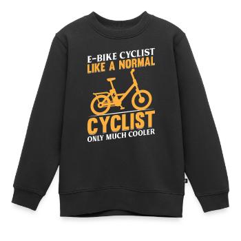 eBike E-bike Cyclist Like A Normal Cyclist Only Mu - Kinder Premium Organic Sweatshirt - Schwarz - Vorne - AI Model Kid Female (0cm)