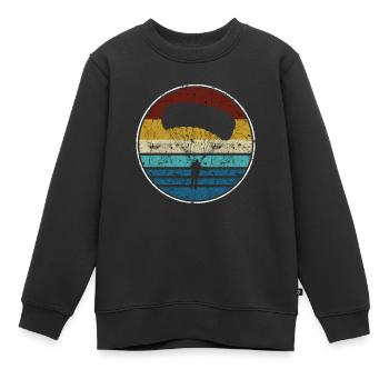 parachute - Sweat Premium enfant bio - noir - Devant - AI Model Kid Female (0cm)