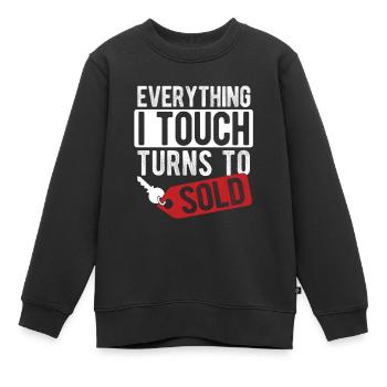 Immobilien-Händler Für Immobilien-Makler - Kinder Premium Organic Sweatshirt - Schwarz - Vorne - AI Model Kid Female (0cm)