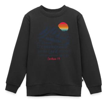 Jesus Christus - Christliches Shirt Bibelvers - Kinder Premium Organic Sweatshirt - Schwarz - Vorne - AI Model Kid Female (0cm)
