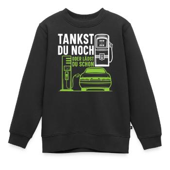 Station de recharge pour voitures électriques - Elekt - Sweat Premium enfant bio - noir - Devant - AI Model Kid Female (0cm)