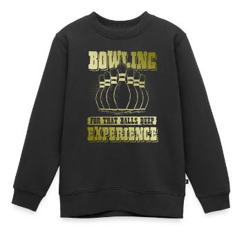 Bowling Experimen - Kinder Premium Organic Sweatshirt - Schwarz - Vorne - AI Model Kid Female (0cm)