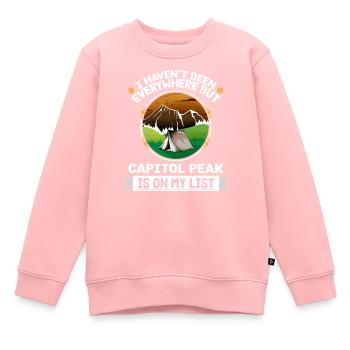 Capitol Peak Is On My List Hiking Camping Hiker - Kinder Premium Organic Sweatshirt - Rosa - Vorne - AI Model Kid Female (0cm)
