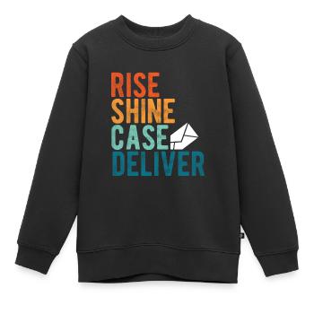 Briefträger Und Paket-Zusteller Für Postboten - Kinder Premium Organic Sweatshirt - Schwarz - Vorne - AI Model Kid Female (0cm)