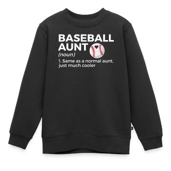Baseball Für Baseballspieler - Kinder Premium Organic Sweatshirt - Schwarz - Vorne - AI Model Kid Female (0cm)