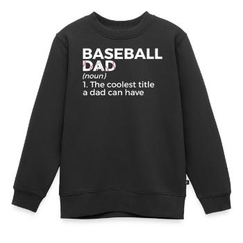 Baseball Für Baseballspieler - Kinder Premium Organic Sweatshirt - Schwarz - Vorne - AI Model Kid Female (0cm)