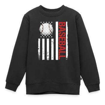 Baseball Für Baseballspieler - Kinder Premium Organic Sweatshirt - Schwarz - Vorne - AI Model Kid Female (0cm)