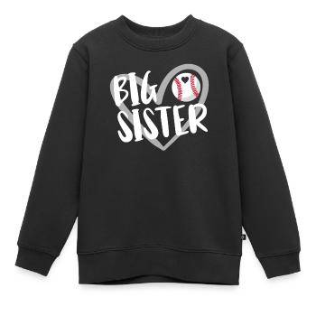 Baseball Für Baseballspieler - Kinder Premium Organic Sweatshirt - Schwarz - Vorne - AI Model Kid Female (0cm)