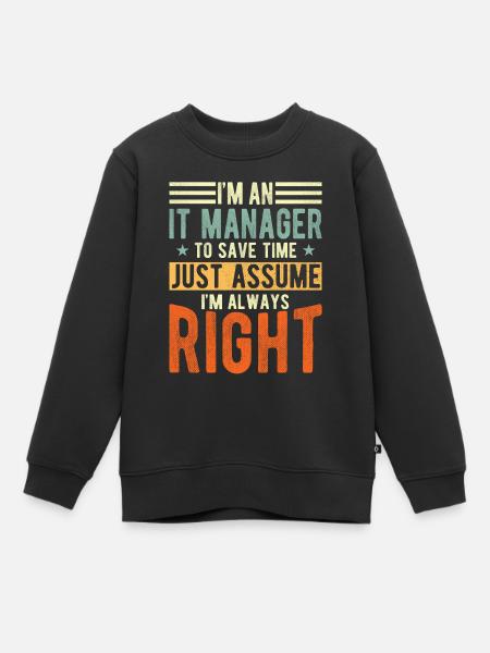 Responsable informatique - Sweat Premium enfant bio - noir