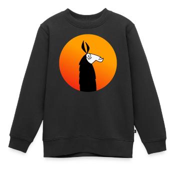 Lustige Flamme - Kinder Premium Organic Sweatshirt - Schwarz - Vorne - AI Model Kid Female (0cm)