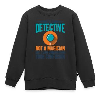 Ich Bin Ein Detektiv, Keine - Kinder Premium Organic Sweatshirt - Schwarz - Vorne - AI Model Kid Female (0cm)