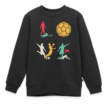 Soccer LOVE Soccer Player - Soccer Lover - Kinder Premium Organic Sweatshirt - Schwarz - Vorne - AI Model Kid Female (0cm)