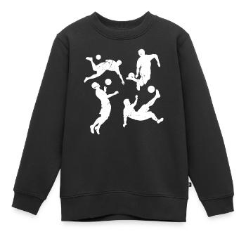 Playing Soccer Game Soccer Sports - Soccer Players - Kinder Premium Organic Sweatshirt - Schwarz - Vorne - AI Model Kid Female (0cm)