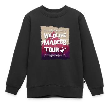 Wildlife Mädels Tour - Kinder Premium Organic Sweatshirt - Schwarz - Vorne - AI Model Kid Female (0cm)