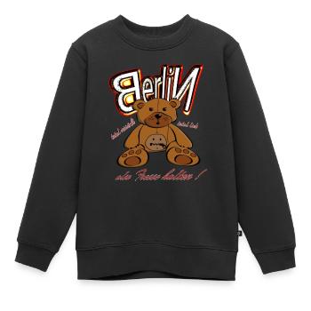 Berliner Schnauze - Kinder Premium Organic Sweatshirt - Schwarz - Vorne - AI Model Kid Female (0cm)