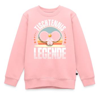Tischtennis - Kinder Premium Organic Sweatshirt - Rosa - Vorne - AI Model Kid Female (0cm)