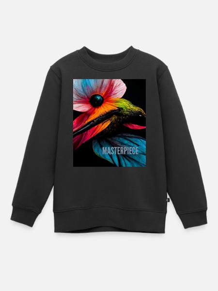 Ein inspirierender und motivierender Slogan für Sie - Kinder Premium Organic Sweatshirt - Schwarz