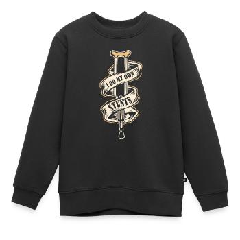 Rétablissez-vous Pied cassé Os cassé - Sweat Premium enfant bio - noir - Devant - AI Model Kid Female (0cm)