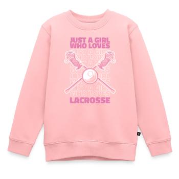 Sports de crosse Joueurs de crosse - Sweat Premium enfant bio - rose - Devant - AI Model Kid Female (0cm)