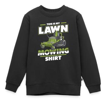 Tondeuse à gazon tondeuse jardin - Sweat Premium enfant bio - noir - Devant - AI Model Kid Female (0cm)