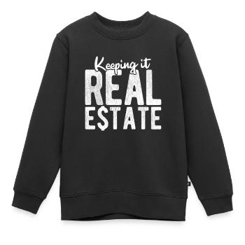 Immobilien-Händler Für Immobilien-Makler - Kinder Premium Organic Sweatshirt - Schwarz - Vorne - AI Model Kid Female (0cm)