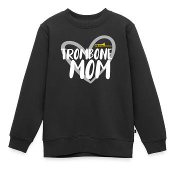 Trombone Musicien Brass Band - Sweat Premium enfant bio - noir - Devant - AI Model Kid Female (0cm)
