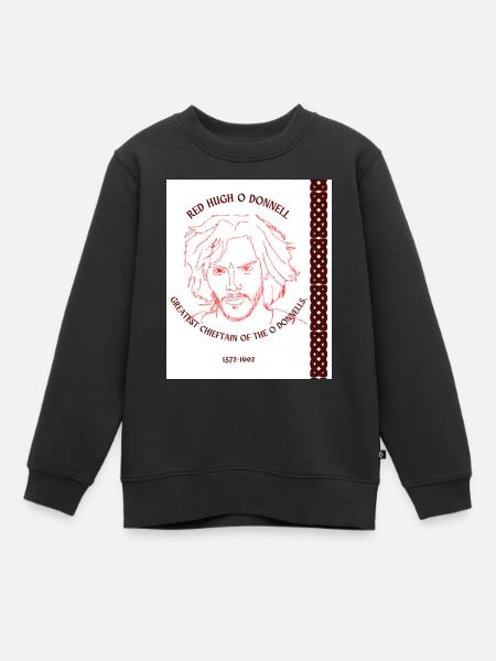 HUGH O DONNELL ROUGE - Sweat Premium enfant bio - noir