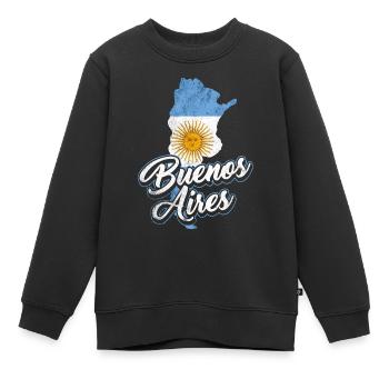 Buenos Aires Argentine - Sweat Premium enfant bio - noir - Devant - AI Model Kid Female (0cm)