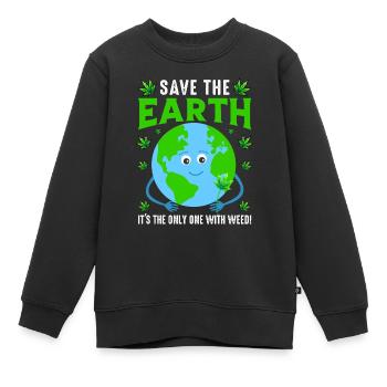 Jour de la Terre - Sweat Premium enfant bio - noir - Devant - AI Model Kid Female (0cm)
