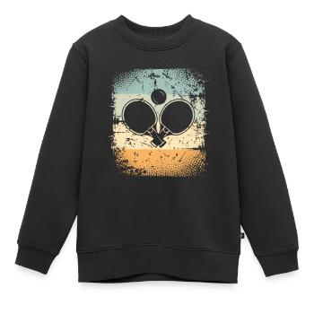 Ping-pong - Sweat Premium enfant bio - noir - Devant - AI Model Kid Female (0cm)