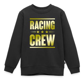 Racing Crew - Kinder Premium Organic Sweatshirt - Schwarz - Vorne - AI Model Kid Female (0cm)