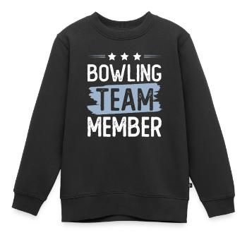Bowling Team - Kids Premium Organic Sweatshirt - black - Front - AI Model Kid Female (0cm)