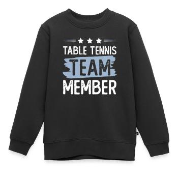 Table Tennis Team - Kinder Premium Organic Sweatshirt - Schwarz - Vorne - AI Model Kid Female (0cm)