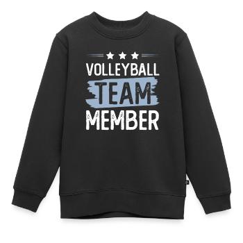 Volleyball Team - Kinder Premium Organic Sweatshirt - Schwarz - Vorne - AI Model Kid Female (0cm)
