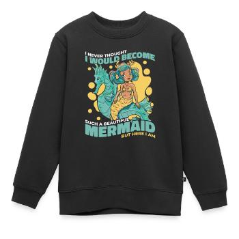 Meerjungfrau Fabel Meerjungfrauen Märchen - Kinder Premium Organic Sweatshirt - Schwarz - Vorne - AI Model Kid Female (0cm)