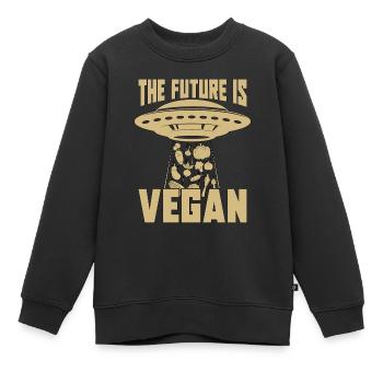 Vegan Diet The Future Is Meatless Vegan Diet Lover - Kids Premium Organic Sweatshirt - black - Front - AI Model Kid Female (0cm)