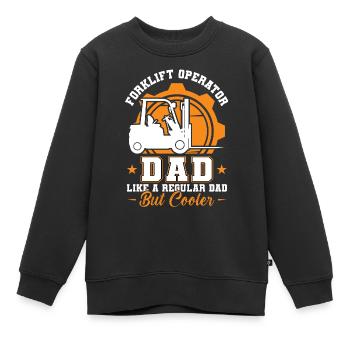 Forklift Operator Dad - Kinder Premium Organic Sweatshirt - Schwarz - Vorne - AI Model Kid Female (0cm)